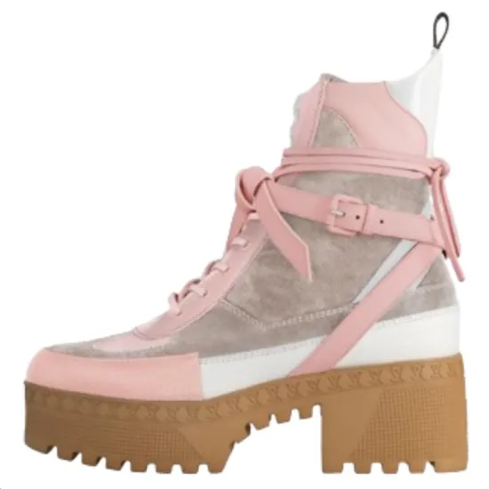 LOUIS VUITTON Laureate Ankle Boots Women's Pink