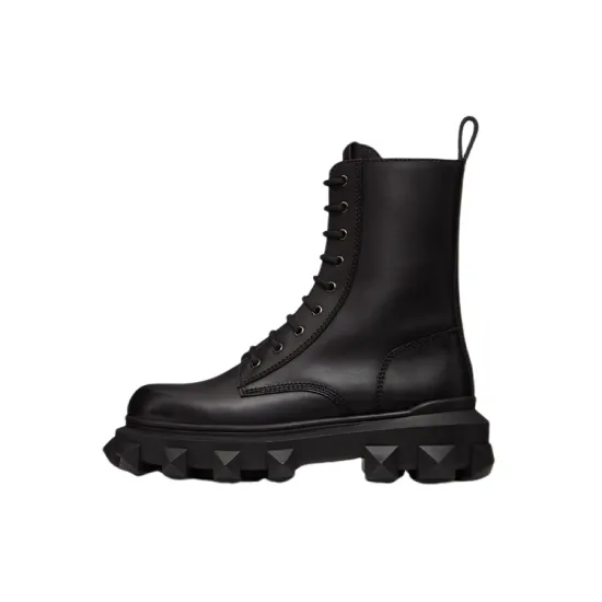 Valentino Trackstud Ankle Boots Men Black
