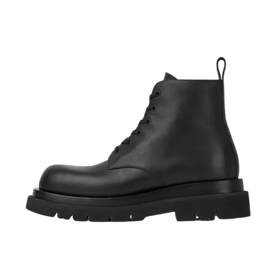 Bottega Veneta Lug Ankle Boots 5.5cm Men's Black