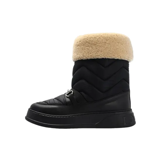 GUCCI Horsebit Ankle Boots Men's Black