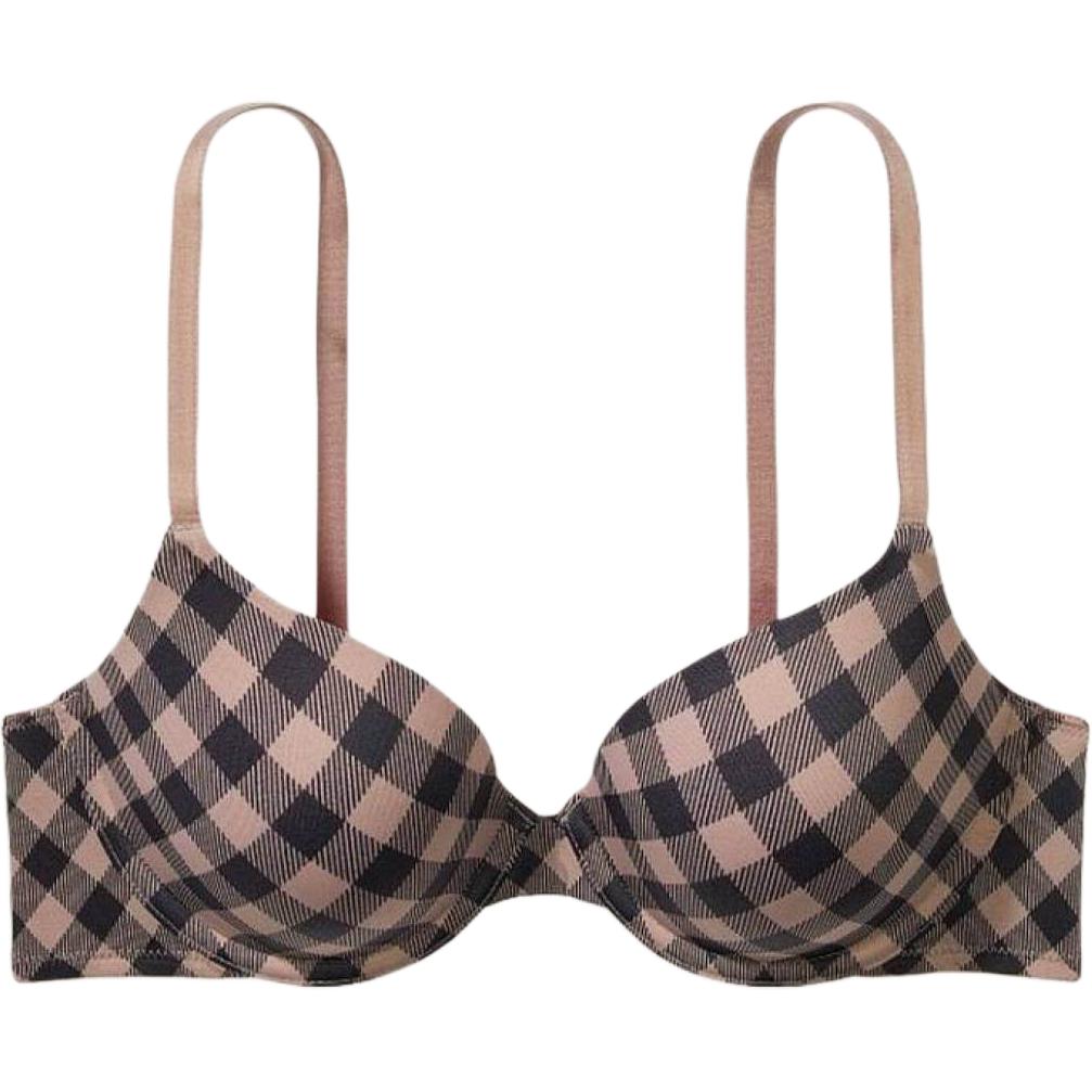 Женский бюстгальтер Victoria's Secret 2804 (коричневый в клетку)