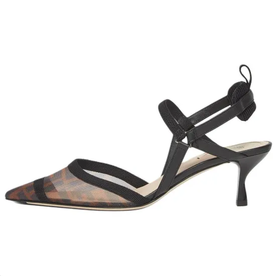 FENDI Monogrammed Pointed-Toe Pumps