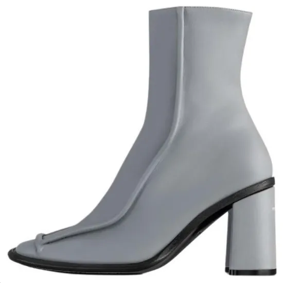 LOUIS VUITTON Ankle Boots Women's Gray