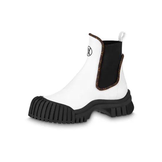 LOUIS VUITTON Ruby Flat Ranger Boots 'White' Women's