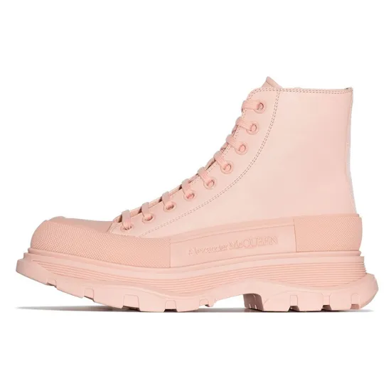 Alexander McQueen Tread Slick Boot Pink Leather Women's