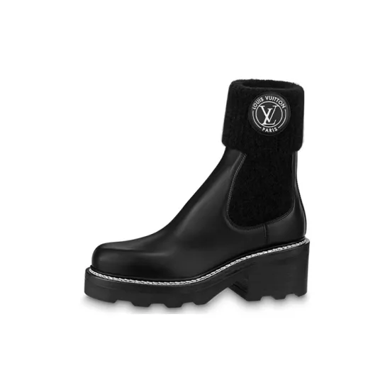 LOUIS VUITTON Lv Beaubourg Ankle Boots 'Black' Women's