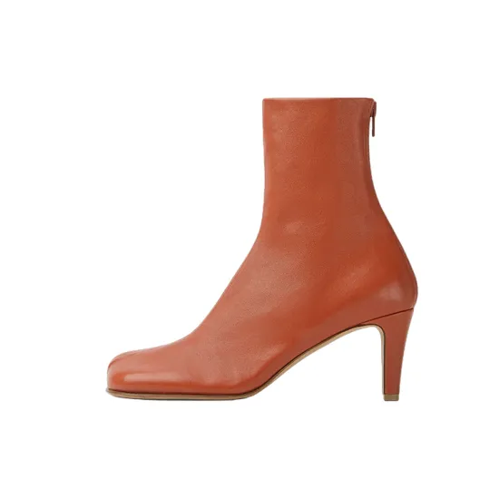 Bottega Veneta Leather Ankle Boot Brown Women's