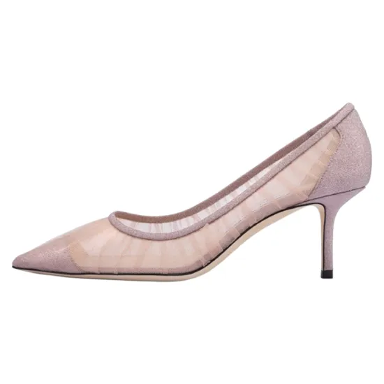 Jimmy Choo LOVE Slim Heel High Heels 6.5cm Women's Rose Pink