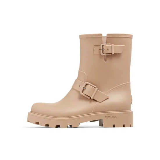 Jimmy Choo Yael Flat Biodegradable Rubber Rain Boots
