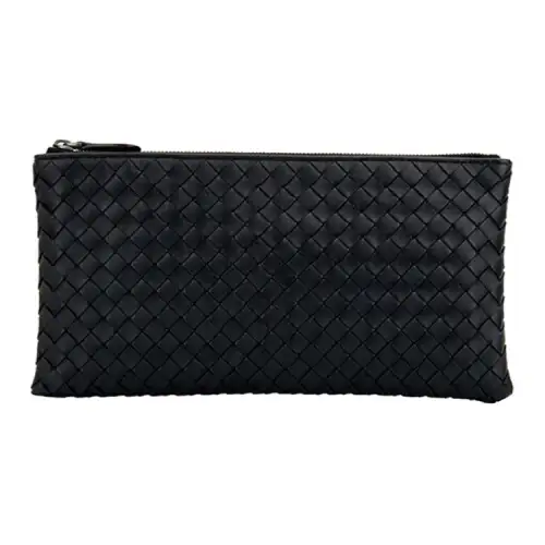Bottega Veneta Sheepskin Clutch Unisex Black