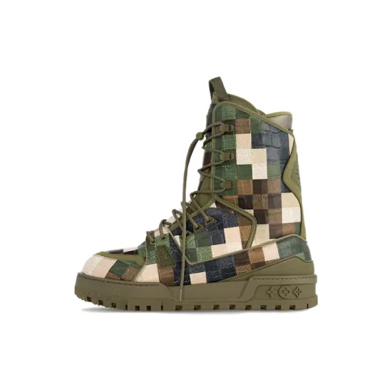 LOUIS VUITTON Trainer Ankle Boots Men's Green