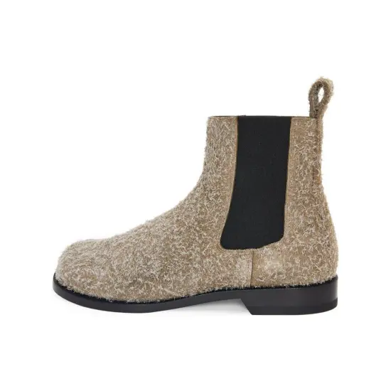 LOEWE Short Chelsea Boots 3cm Men's Khaki Green