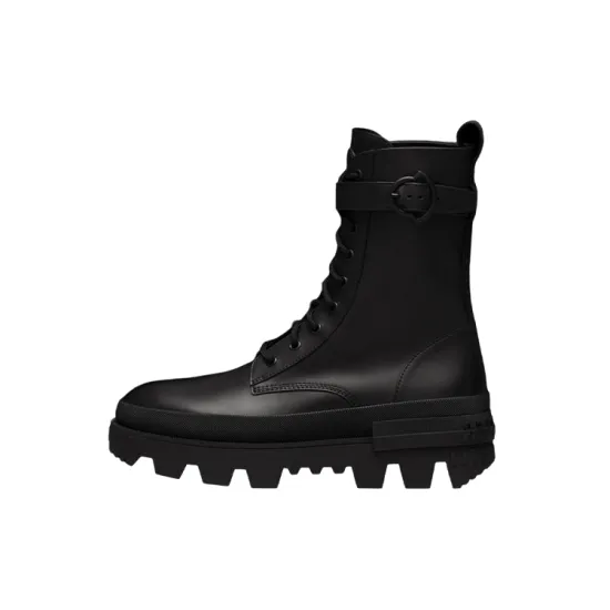 Moncler Calf Leather Lace-up Boots