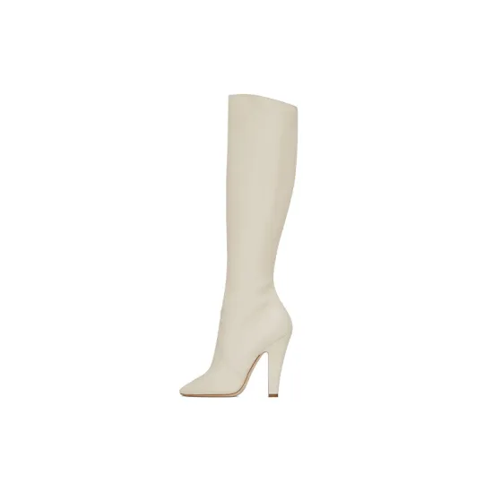 SAINT LAURENT 68 Knee high Boots Women's Beige