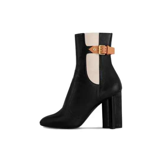 LOUIS VUITTON Silhouette Ankle Boots Women's Black