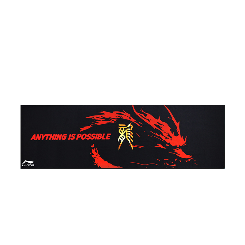 Li Ning Badminton Equipment Black Indoor Outdoor Fitness Unisex 100*30cm Moisture wicking