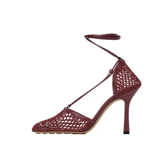 Bottega Veneta Slim Heel High Heels 9cm Women's Red