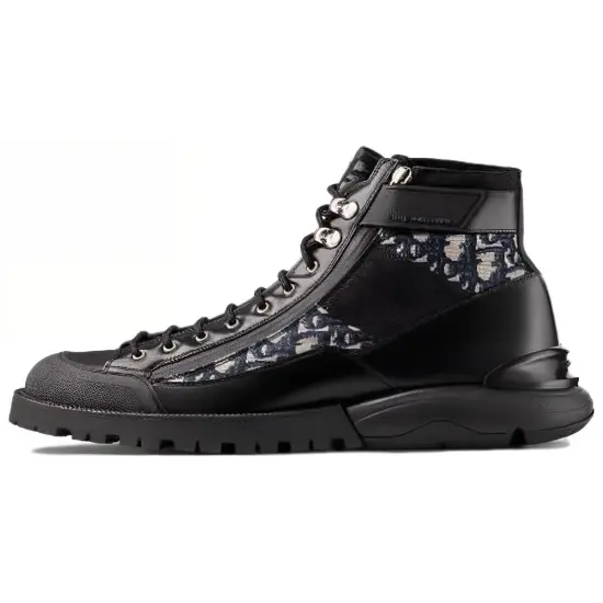 DIOR Oblique Combat Boot 'Black Beige'