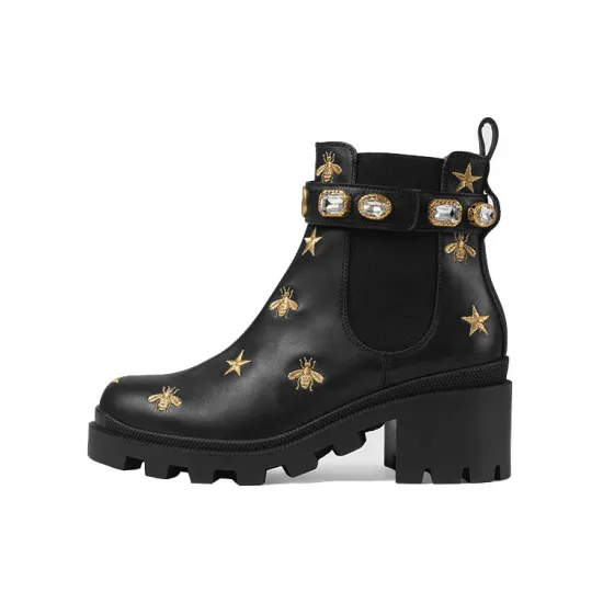 GUCCI GG Chelsea Boots Women's Black