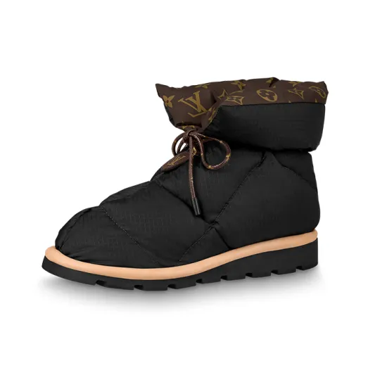 LOUIS VUITTON Pillow Comfort Ankle Boots 'Black With Brown' Women's
