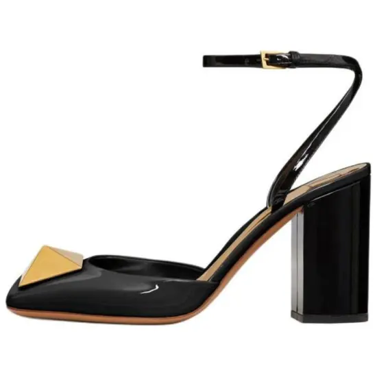 Valentino One Stud High Heels Women's Black