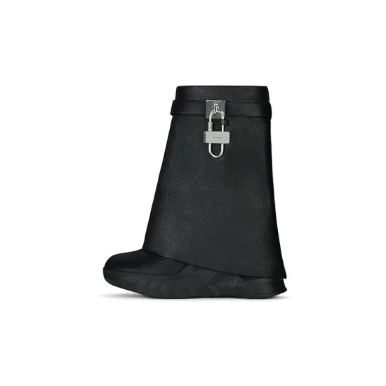 Givenchy Shark Lock Knee-high Boots Women's Black