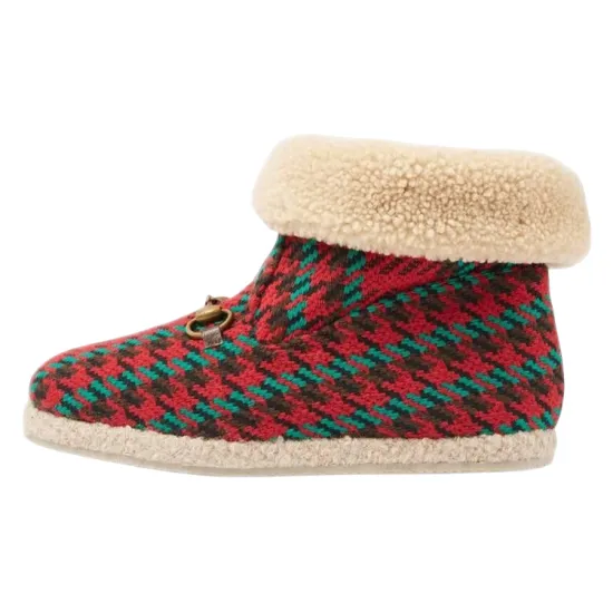 GUCCI Ankle Boots Women's Red Green