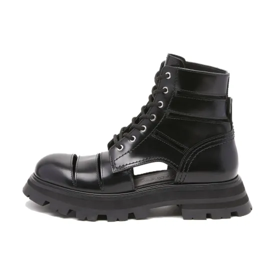 Alexander McQueen Wander Cut-out Combat Boots