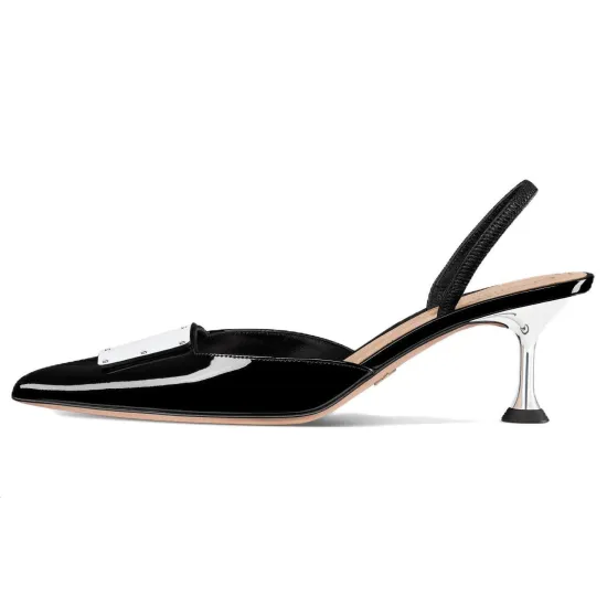 DIOR La Parisienne Dior Irregular Heel High Heels 6cm Women's Black