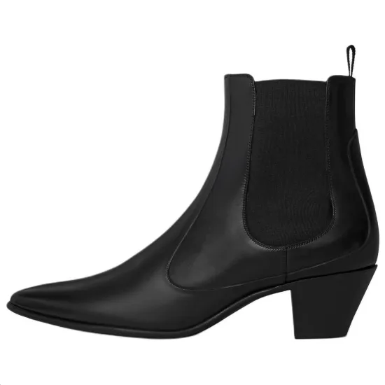 CELINE Hector Short Chelsea Boots 6cm Men's Black