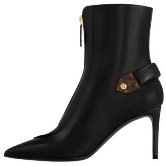 LOUIS VUITTON Ankle Boots Women's Black
