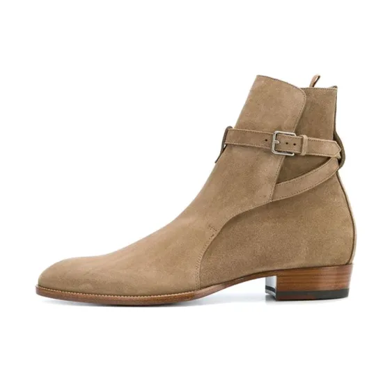 SAINT LAURENT Wyatt Jodhpur Boot Tobacco Suede