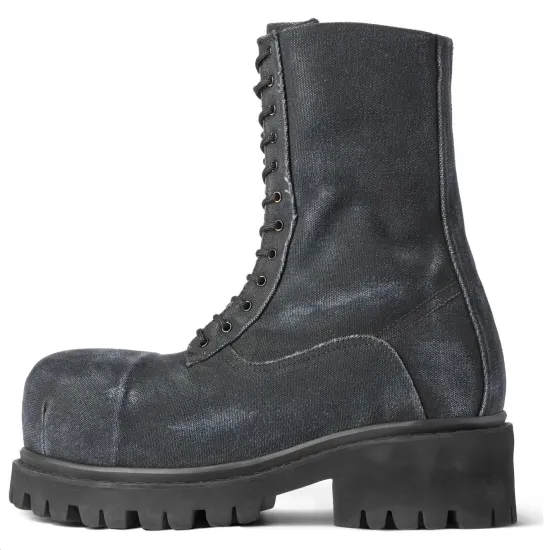 Balenciaga Stomper Ankle Boots Men's Black