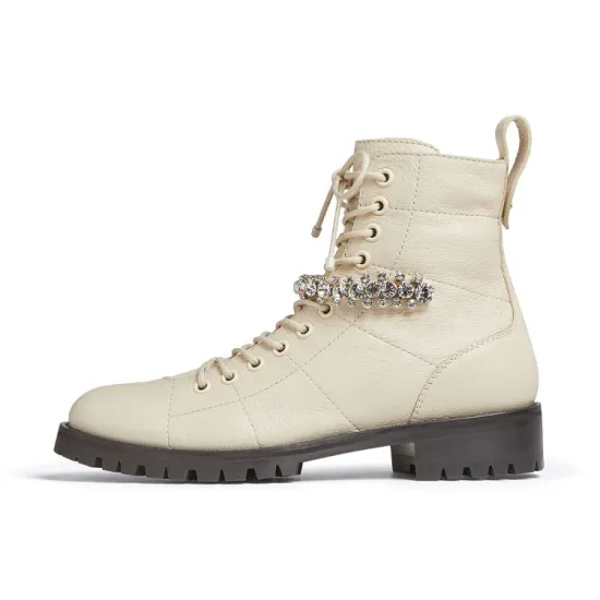 Jimmy Choo Martin Boots Women's Ecru