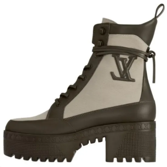 LOUIS VUITTON Laureate Ankle Boots Women's Brown