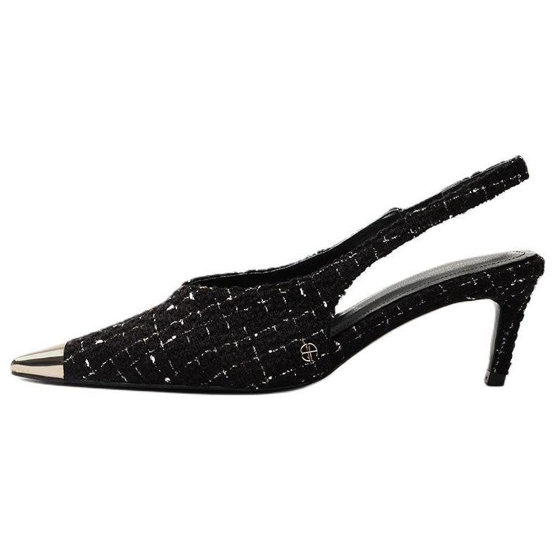 Anine Bing NINA овечья шерсть с острым носом Показывают и хорошо на высоком каблуке Туфли 6,1 см женский черный