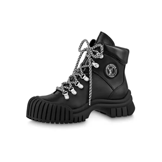 LOUIS VUITTON Lv Ruby Flat Ranger Boots 'Black' Women's