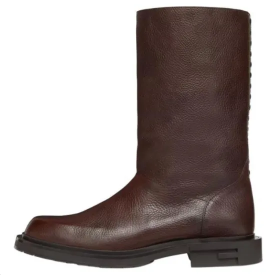 FENDI Frame Round-Toe Boots