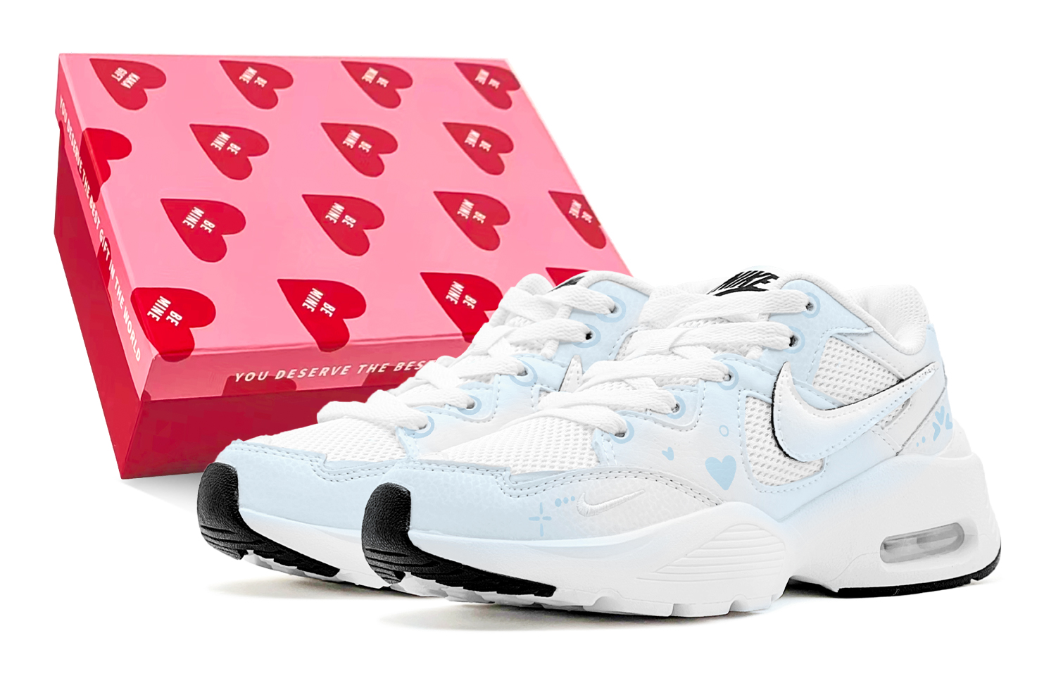 Nike Air Max Fusion Abrasion Resistant Abrasion Resistant Low top Running Shoes Women’s Blue White
