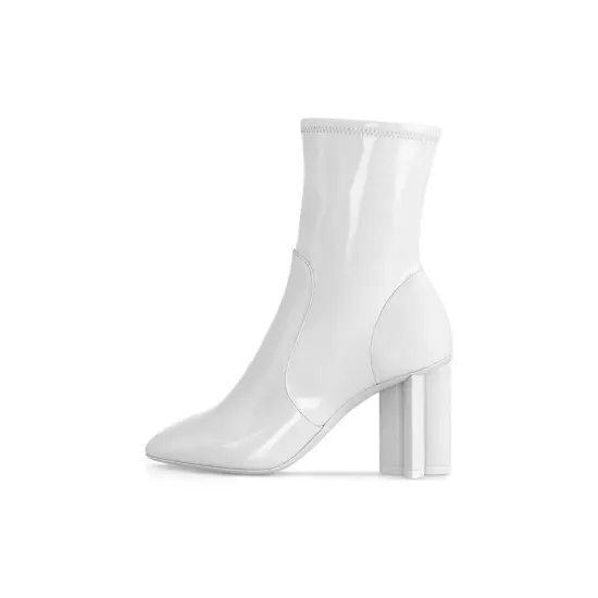 LOUIS VUITTON Silhouette Ankle Boots Women's White