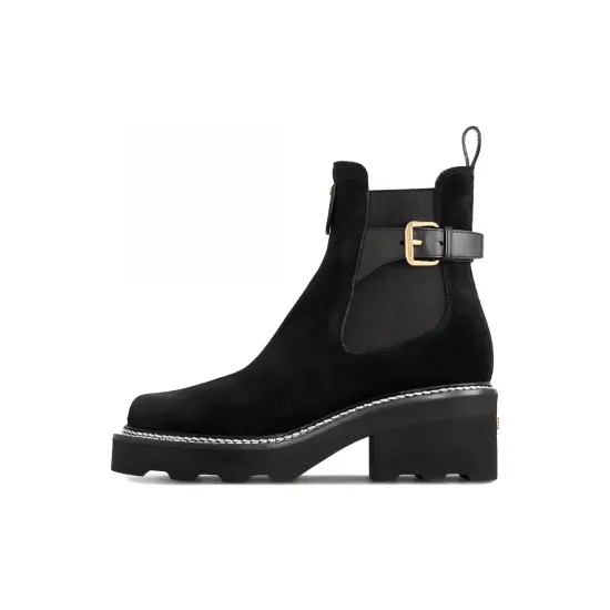 LOUIS VUITTON Beaubourg Chelsea Boots Women's Black