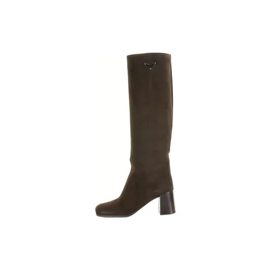 PRADA Knee high Boots Women's Brown Green