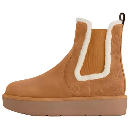 LOUIS VUITTON Chelsea Boots Women's Brown