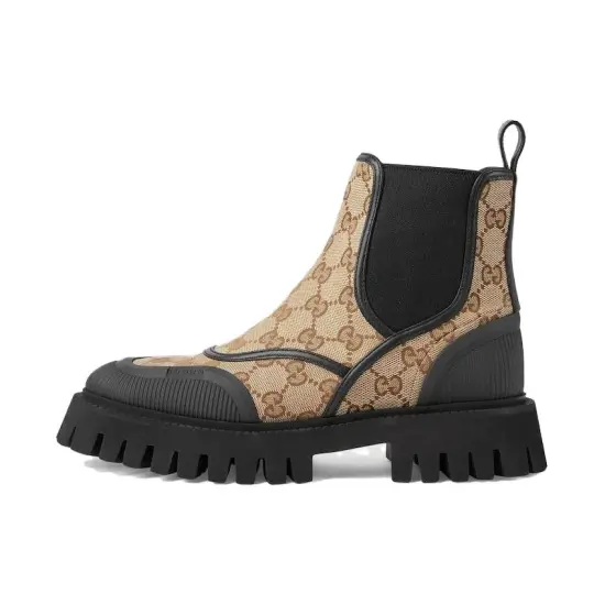 GUCCI GG Canvas Ankle Boots