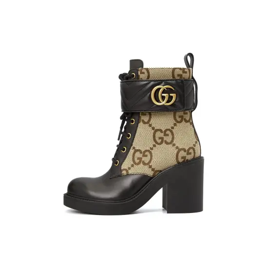 GUCCI Ankle Boots Women's Camel