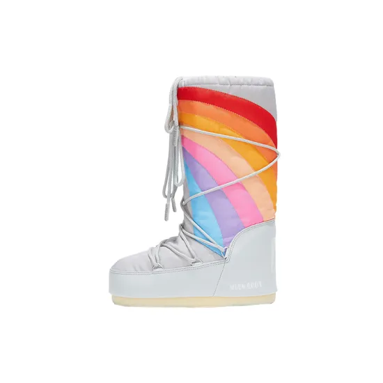 Moon Boot Logo Rainbow-print Snow Boots