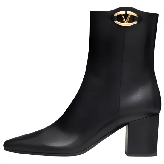 Valentino Vlogo Ankle Boots Women's Black