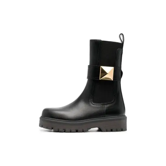 Valentino Garavani One Stud Round Toe Ankle Boots Women's