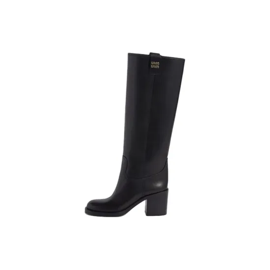 MIU MIU Knee-high Boots 7.5cm Women's Black