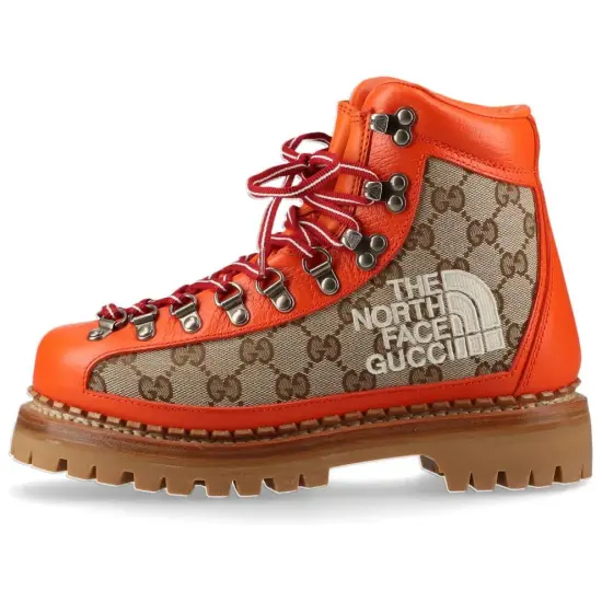 GUCCI The North Face X GUCCI Lace Up Boot 'Beige Orange Monogram'